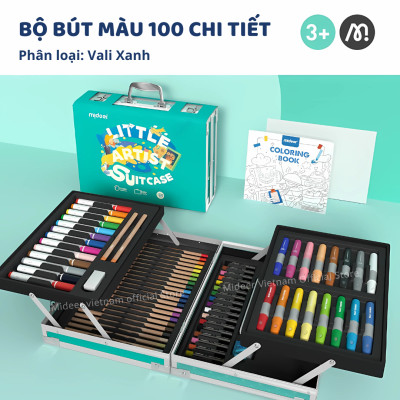 Bộ bút màu 100 chi tiết Màu sáp cao cấp hữu cơ  Mideer Artist Suitcase
