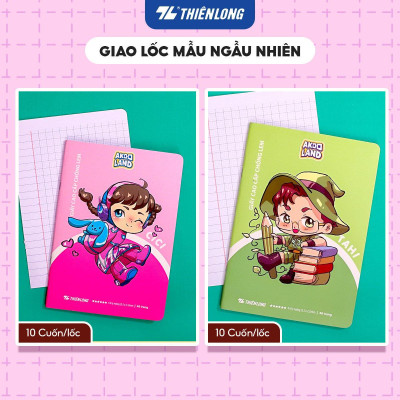 Combo 5/10 Tập học sinh chống lem 48 trang 4 ô ly vuông 2.5mm 120gsm Thiên Long NB-119/AK - PB Akooland - Mẫu ngẫu nhiên