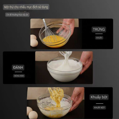 Cây đánh trứng inox - đánh trứng đánh bột hiệu quả nhanh chóng