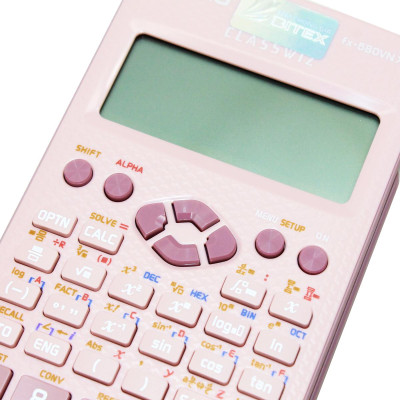 Máy Tính Casio FX580VN X-PK - Màu Hồng - Tặng Kèm 3 Bút Gel G01 0.5 mm (2 Mực Tím + 1 Mực Xanh)