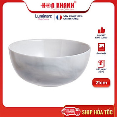 Tô thủy tinh Luminarc Diwali Granit Marble 21cm - Bộ 2 tô - P9836