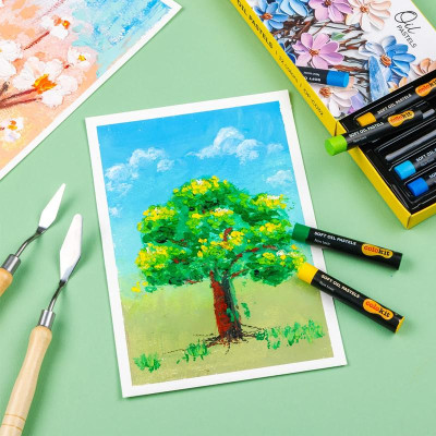 Hộp 24 Bút Sáp Dầu Thân Tròn - Soft Oil Pastels - Colokit OP-C033