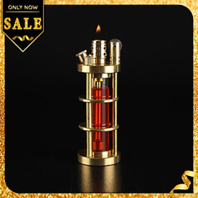 Vỏ Hột Quẹt Bật Lửa Xăng Đá TC17 Thủ Công Làm Bằng Đồng Nguyên Chất Trong Suốt Thiết Kế Tinh Tế, Sang Trọng