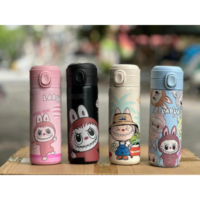 Bình giữ nhiệt LABUBU inox 304 nắp bật tiện lợi cho bé 500ml - giao họa tiết ngẫu nhiên
