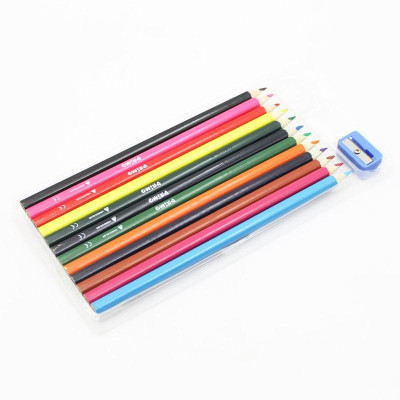 Hộp 12 Bút Chì Màu Tam Giác Sơn Mài Jumbo Kèm Chuốt - Primo 515TRIS12