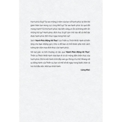 Hạnh Phúc Mộng Và Thực (Tái bản năm 2024) - Thích Nhất Hạnh