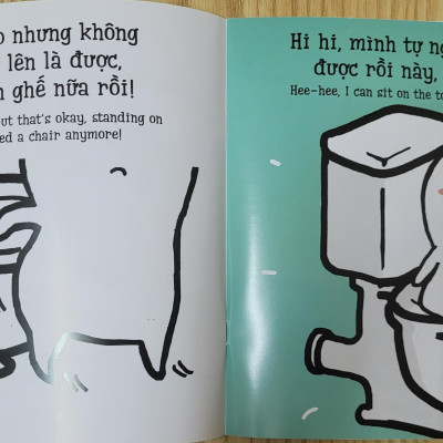 Sách Ehon Miu Miu Tự Lập Phần 1 Song Ngữ - Đi Ị