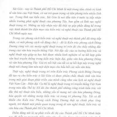 Nghệ Thuật Trang Trí Truyền Thống Trên Kiến Trúc Phong Cách Kiến Trúc Đông Dương Ở Sài Gòn