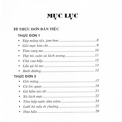 Thực Đơn Đãi Tiệc
