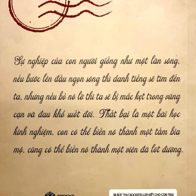 Sách 38 Bức Thư Rockefeller Gửi Cho Con Trai