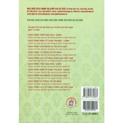  Giáo Trình Kinh Tế Chính Trị Mác - Lênin (Dành Cho Bậc Đại Học Hệ Không Chuyên Lý Luận Chính Trị)