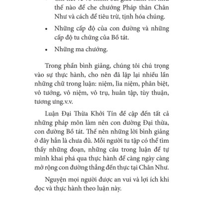 Thực Hành Theo Luận Đại Thừa Khởi Tín