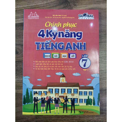 Sách - Combo Chinh phục 4 kỹ năng tiếng anh nghe - nói - đọc - viết lớp 7 - tập 1 + 2 ( GLOBAL SUCCESS )