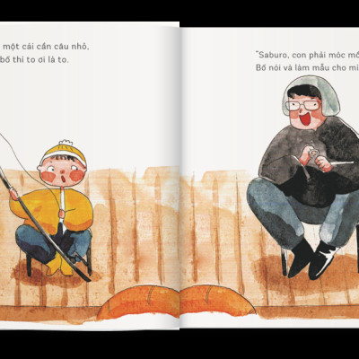 Sách Ehon Chúng Mình Lớn Rồi - Đi Câu Cá Với Bố