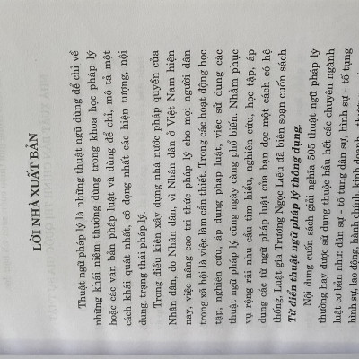 Từ Điển Thuật Ngữ Pháp Lý Thông Dụng