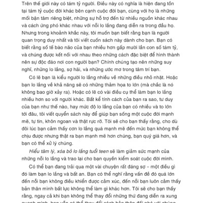 Hiểu Tâm Lý, Xóa Bỏ Lo Lắng Tuổi Teen - TRE