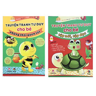 Combo Truyện tranh tư duy cho bé những thói quen tốt + Truyện tranh tư duy cho bé tập nói,tập đọc