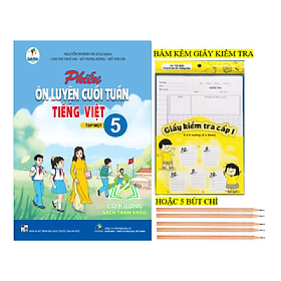 Sách - Phiếu ôn luyện cuối tuần Tiếng Việt 5 - tập 1 (cánh diều)