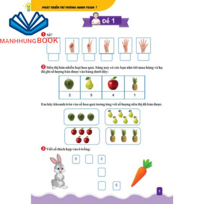 Sách - Phát Triển Trí Thông Minh Toán Lớp 1 ( Biên soạn theo chương trình GDPT Mới ).