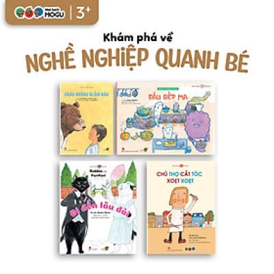 Truyện Ehon bé 3-4-5 tuổi - Bộ 4 cuốn Nghề nghiệp quanh bé