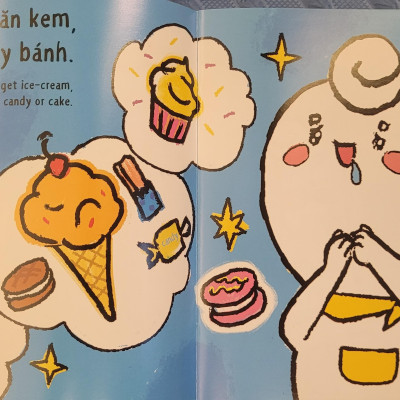 Sách Ehon Miu Bé Nhỏ Phần 2 Song Ngữ - Đừng Mè Nheo Khi Nhà Có Khách Nhé