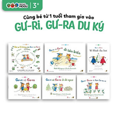 Truyện Ehon bé 1-2-3 tuổi - Bộ 6 cuốn Gư-ri, Gư-ra du ký