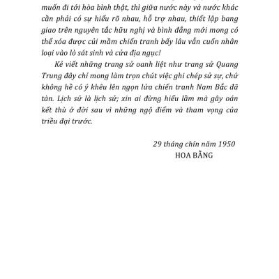 Quang Trung Anh Hùng Dân Tộc (1788-1792) - Hoa Bằng (Hoàng Thúc Trâm) 