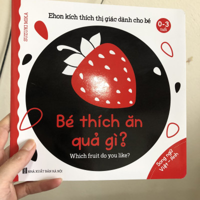 Trọn Bộ 6 Cuốn Ehon Kích Thích Thị Giác cho bé Song Ngữ Việt Anh - In mực chiết xuất tự nhiên - Chất liệu giấy ảnh chịu nước, chống thấm nước - Bé gặm nhấm không rách