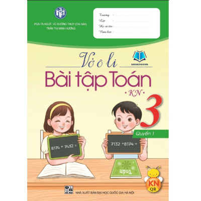 Sách - Vở ô li Bài tập Toán lớp 3 - Bộ Kết nối tri thức (2 quyển)