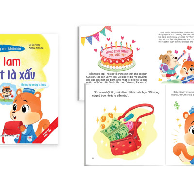 Một Cuốn trong Trọn Bộ 10 cuốn Kỹ Năng Giao Tiếp Cho Bé 2+ (Song Ngữ Việt - Anh) Cùng Con Khôn Lớn Giúp Con Hiểu Và Tự Tin Hơn Vào Bản Thân Vượt Qua Mọi Khó Khăn Thử Thách Trong Cuộc Sống