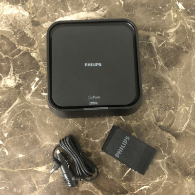 Máy lọc không khí trên xe ô tô Philips GP5201 Cảm biến chất lượng không khí 3 màu AQI - Hàng nhập khẩu