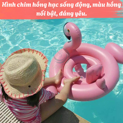 Phao Bơi Hồng Hạc Dễ Thương Cho Bé- Phao Hình Chim Hồng Hạc Đáng Yêu- Phao Bơi Trẻ Em Hình Thú Hồng Hạc- Phao Hồng Hạc Bảo Vệ An Toàn Cho Bé- Phao Ngồi Hồng Hạc Cao Cấp Cho Bé- Phao Bơi Em Bé Chống Lật Hồng Hạc