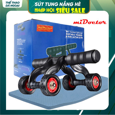 Con Lăn Tập Cơ Bụng 4 Bánh Chính Hãng