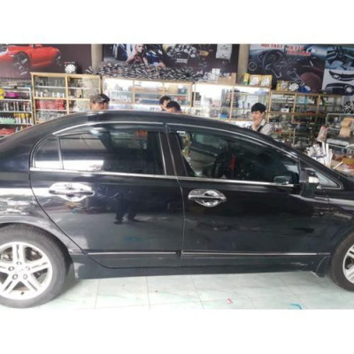 HONDA CIVIC 2008-2011: bộ 4 miếng nẹp chân kính inox cao cấp