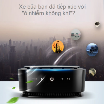 Máy lọc không khí, khử mùi trong xe ô tô cao cấp Philips GP7101 cảm biến chất lượng không khí 3 màu AQI, công suất 3.5W, điều khiển từ xa qua App điện thoại  - Hàng nhập khẩu