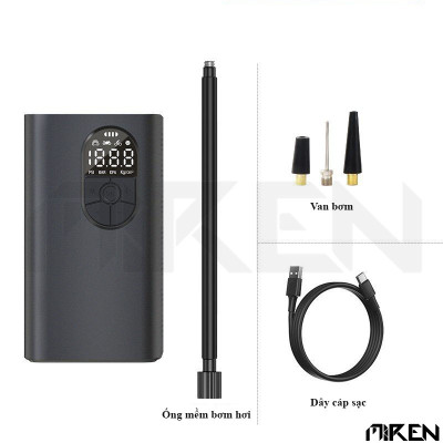 Máy Bơm Khí Cho Lốp Ô Tô Điện Tử Cầm Tay Đa Năng Nhỏ Gọn Tự Ngắt Cho Xe Hơi Xe Đạp Xe Gắn Máy Model CQB Hàng Chính Hãng 