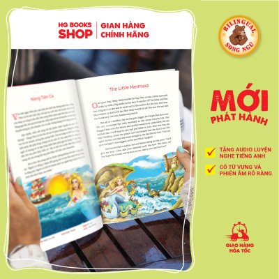 Sách song ngữ: Combo 2 tập Truyện Kể Cho Bé Trước Giờ Đi Ngủ - Cùng Con Phát Triển IQ, EQ Và Làm Quen Với Tiếng Anh, Tặng File Audio