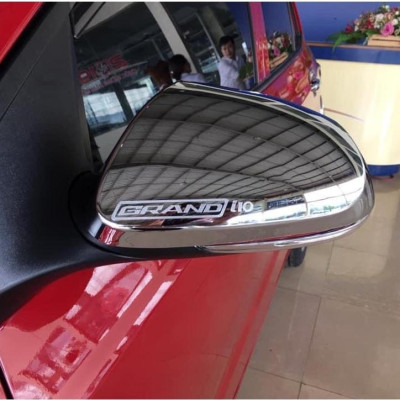 Bộ Hai Ốp Gương I10 2021 Mạ crom Phụ Kiện Ô Tô Hyundai i10 Bảo Vệ Gương Hatback Hoặc Sedan