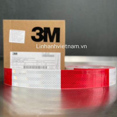 Decal phản quang 3M serie 983 - Phản quang cho xe ô tô - Trắng-Đỏ (1mét lẻ)