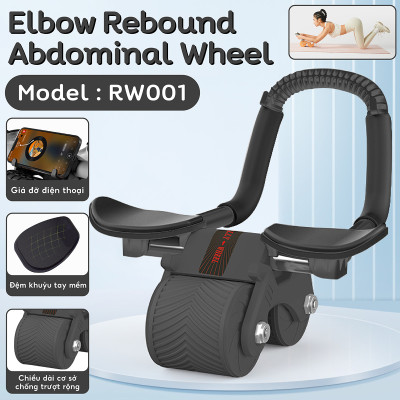 Con lăn tập bụng thế hệ mới RW001 có trợ lực, chống trơn trượt,dụng cụ plank tập gym giúp eo thon gọn hàng cao cấp