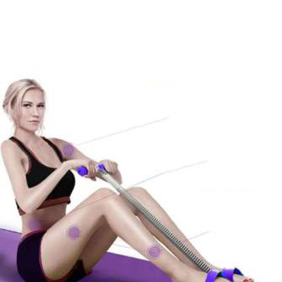 Dụng cụ tập thể dục cho lưng, bụng có dây kéo lò xo đơn REXCHI( Màu ngẫu nhiên)