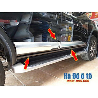 Bộ Nẹp Sườn Toyota Fortuner 2017 2018 2019 2020 2021 Mạ Crom - Nẹp Sườn Fortuner