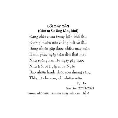 Tập Thơ Linh Hồn Trở Lại - Tự Do