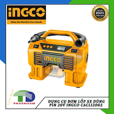 Dụng cụ bơm lốp xe dùng pin 20V INGCO CACLI2002