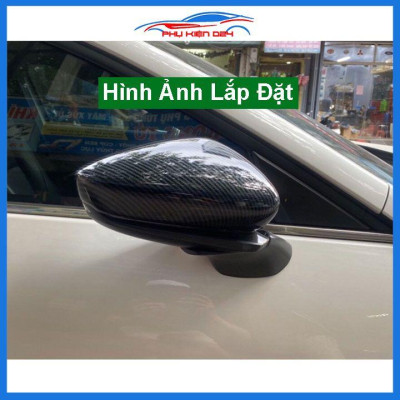 Ốp gương Mazda 3 2020-2021-2022 vân Cacbon bảo vệ chống trầy trang trí làm đẹp xe