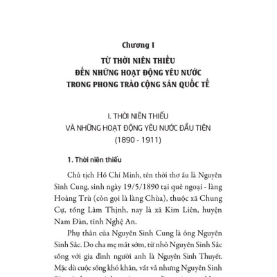 Chủ tịch Hồ Chí Minh - Tiểu sử và sự nghiệp -bản in 2025
