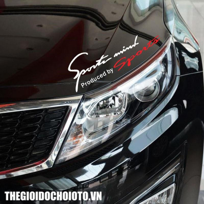 Phụ kiện ô tô Tem dán decal Sport mind prodeced by Sports xe hơi trang trí ô tô đầy đủ màu sắc