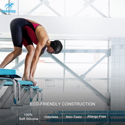 Nón bơi, Mũ bơi TRÙM TAI, chất liệu silicone đàn hồi, thiết kế thời trang cao cấp CA33 dododios Collection - Hàng Chính hãng dododios