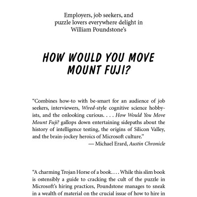 How Would You Move Mount Fuji?