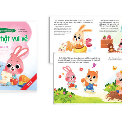 Một Cuốn trong Trọn Bộ 10 cuốn Kỹ Năng Giao Tiếp Cho Bé 2+ (Song Ngữ Việt - Anh) Cùng Con Khôn Lớn Giúp Con Hiểu Và Tự Tin Hơn Vào Bản Thân Vượt Qua Mọi Khó Khăn Thử Thách Trong Cuộc Sống